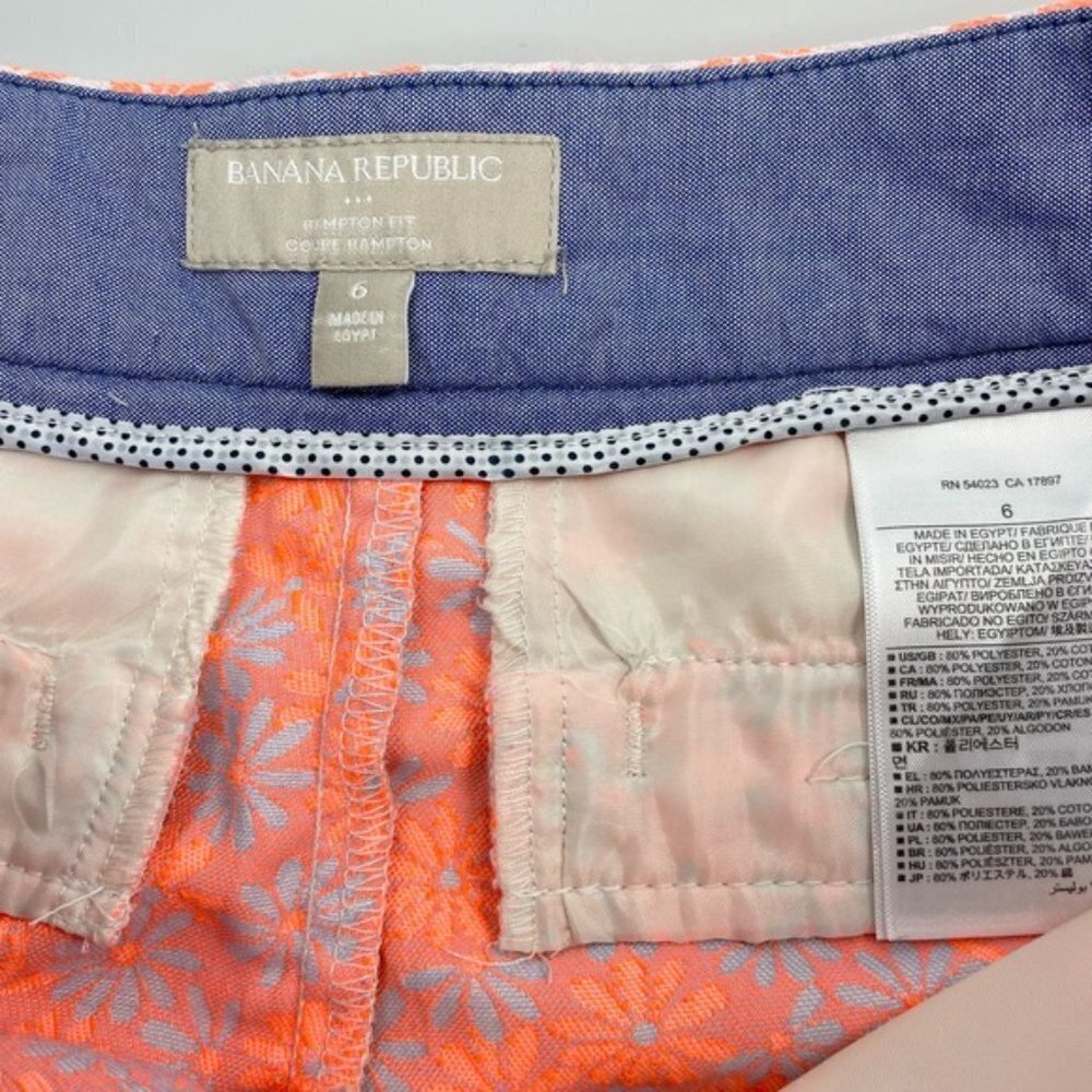 BANANA REPUBLIC Hampton Flower Geo Novelty Shorts Sz 6 - Picture 4 of 5